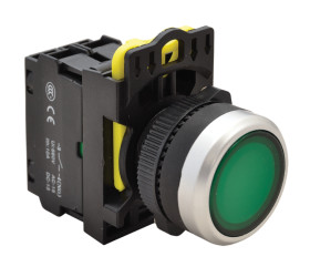 Przełącznik przycisk bistabilny sterowniczy podświetlony 22mm zielony Tracon