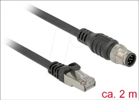 84923 RJ45 plug &gt; M12 plug 8 pin Cat.5e SFTP