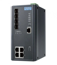Zarządzalny switch gigabitowyPoE - 4 porty FE PoE/PoE+, 4 porty SFP EKI-7708G-4FPI-AE