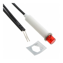 Lampka kontrolna Czerwony Przyłącze przewodowe długość 44.45mm