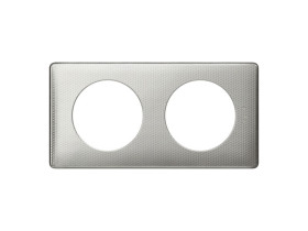 CELIANE Ramka anodised tekstura aluminium- podwójna 068722 LEGRAND