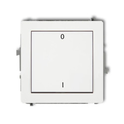 DECO Mechanizm łącznika dwubiegunowego, biały mat 25DWP-9