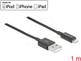 83002 Sync &amp; charging cable, USB-A &gt; Lightning™, 1 m