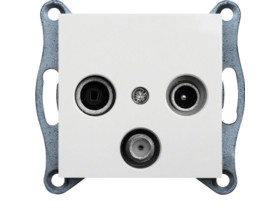 LUMINA Gniazdo antenowe RTV-SAT przelotowe białe WL3120 HAGER