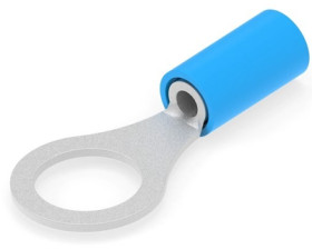 Insulated ring cable lug, 1.04-2.62 mm², AWG 16 to 14, 8.33 mm, M8, blue, 328998