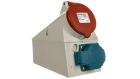 Podwójne Gniazdo Naścienne 16A 2P+E (Z Bolcem) 230V Ip44 +16A 5P 6H 400V...