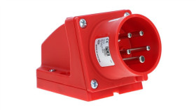 Wtyczka Odbiornikowa (Zwrotnica Faz) 16A 5P 400V Czerwona Ip44 7715-6