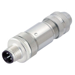 Binder 99-1429-812-04 Male 6-8mm 4 Pin Shielded with Screw Clamp Terminal