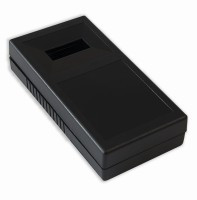 KM-103B Obudowa z tworzywa KM103B wymiary: 190x93x41mm - otwór pod wyświetlacz 19x44mm - czarna - ABS
