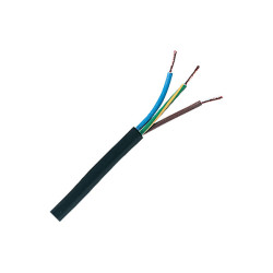 UniStrand 3 Core 2.5mm 25A 3183Y PVC Black Mains Power Cable 100M Reel