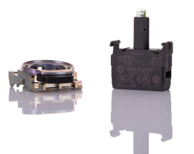 Moduły podświetlające styków Allen Bradley 800F blokada Blok świetlny 120V ac LED, przyłącze śrubowe kolor Zielony