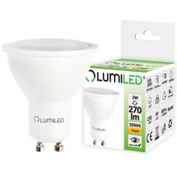 Żarówka LED GU10 3W = 30W 270lm 3000K Ciepła 120 LUMILED
