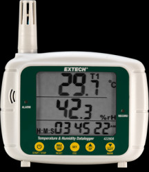 Data logger, temperature, moisture, USB, Extech 42280A