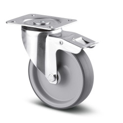 Koło samonastawne średnica kabla 100mm Tente 80kg wysokość całkowita 128mm