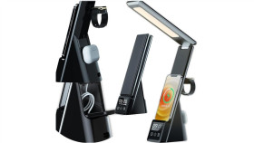 Wielofunkcyjna Lampka Biurkowa Led Z Ładowaniem Qi Bezprzewodowym Indukcyjnym...