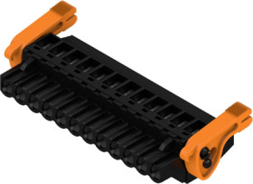 Socket header, 12 pole, pitch 5.08 mm, angled, black, 1087130000