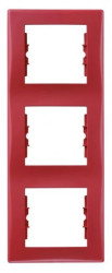 Sedna Ramka potrójna pionowa czerwona SDN5801341