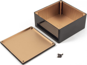 ABS enclosure, (L x W x H) 120 x 120 x 59 mm, black (RAL 9005), IP54, 1591RUBK