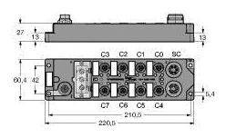 Rozdzielacz czujnik / element wykonawczy, aktywny Turck FLDP-IOM84-0002 6825342 1 szt.