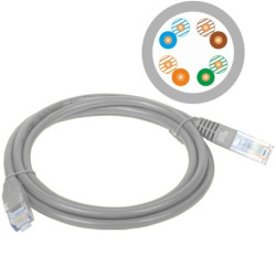 Patchcord UTP kat.5e 7m szary ALANTEC 552036