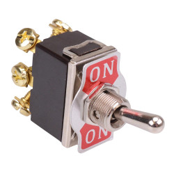 R13-29B-07 On-On 12mm Toggle Switch M4 Screw DPDT 10A 250VAC