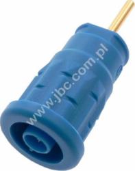 SEP 2630 S1.9 BL Gniazdo bezp. 4mm, bolec 1,9x12mm, 24A, niebieski, Hirschmann, 972363102, SEP2630S1.9BL