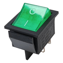 Przełącznik kołyskowy KCD7 - zielony - przełącznik ON/OFF - 230V - 4 PIN