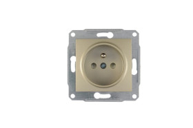 Sedna Gniazdo pojedyncze z/u 16A IP20 z przesłonami satyna SDN2800168