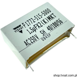F17725155000 MKT 1.5uF 250VAC X2 10% R37.5 VISHAY