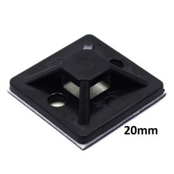 MOCOWANIE UCHWYT OPASKI ZACISKOWEJ CZARNE 20MM 100 SZTUK