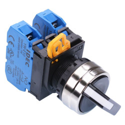 YW4S-3E20 22mm Metal Bezel 3 Position Maintained Selector Switch 2NO IP65 IDEC