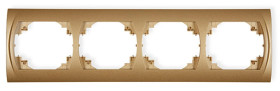 LOGO Ramka pozioma poczwórna złoty metalik 8LRH-4