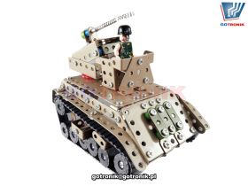 Metalowe klocki konstrukcyjne - czołg