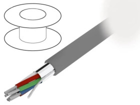 5092C-SL005 Przewód na rolce30,5m Xtra Guard 2x24AWG folia Al-PET PVC ciemnoszary