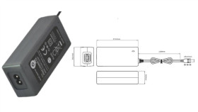 Posc12500d-C8-25 Biurkowy Zasilacz Impulsowy12v/5A/60W Z Wtykiem Dc - 5.5X2.5Mm