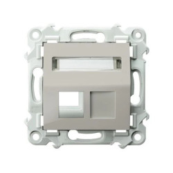 SZAFIR Obudowa gniazda pojedynczego typu Keystone skośna kaszmirowy beż GPK-1ZS/p/83