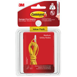 3M 17001-6 Medium Utility Hooks Value Pack (Pack 6)