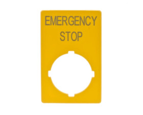Tabliczka opisowa żółta prostokątna EMERGENCY STOP M22-XZK-GB99 216472