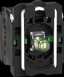 ZB5AW0B13 Auxiliary switch block, Harmony XB5, white, with mounting flange