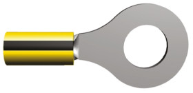 Zacisk oczkowy rozmiar przewodu 2.6mm² Ø , M10 izolowany średnica wew 9.91mm Czarny, żółty TE Connectivity