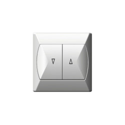 Przycisk żaluzjowy ŁP-7A/00 góra-dół biały Akcent Ospel