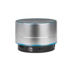 Manhattan 165327 Metallic Bluetooth Speaker, Splashproof, Range 10m, microSD ca