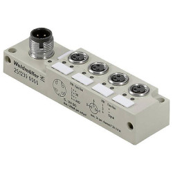Weidm&#xFC;ller 2512390000 SAI-4-S-3P M12 splitter steel thread passive box