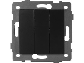 Łącznik potrójny MODERN-Q, 10AX-250V~, czarny