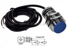 Czujnik indukcyjny, fi 30x55mm, PNP, NO/NC, kabel