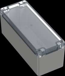 6U07190808437 Industrial housing, 191.8 x 75.1 x 75.3mm, IP65, light gray