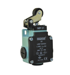 Łącznik L2 w obudowie aluminiowej z plastikową pokrywką, 1NC+1NO, popychacz z dźwignią poziomą z rolką z tworzywa, T0-L2K13MIP21