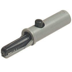 AK-10 krokodylek izolowany czarny; gniazdo bananowe 4mm; 6A; 60Vdc