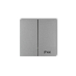 Klawisze podwójne do łączników IP44 (komplet dwóch sztuk) srebrny metalik 7MKLH-2 LA-MI-KL-02-07-00-00
