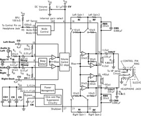 Stereo 2W Audio Power Amplifiers with DC Volume Control and Selectable Gain
